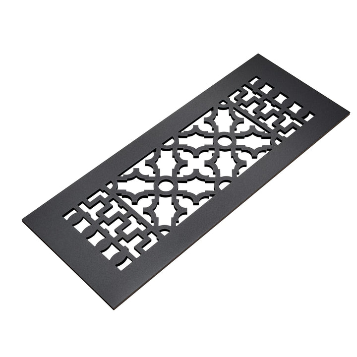 Scroll Design Vent Covers - Made to Order Vent Cover Reggio Register Company, LLC - VCU 2.25 x 10 (Overall 3.5 x 12) 3/16" Aluminum Black