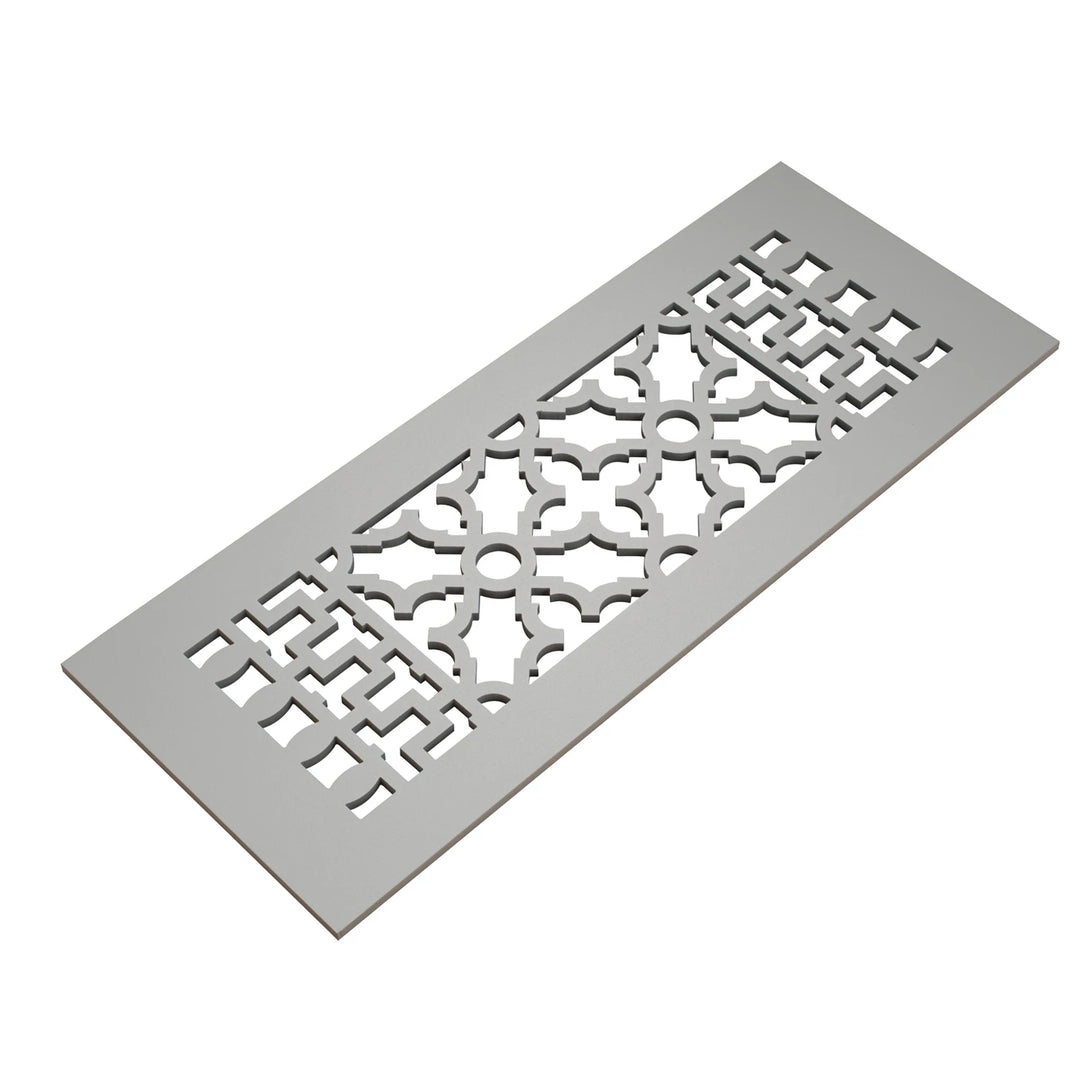 Scroll Design Vent Covers - Made to Order Vent Cover Reggio Register Company, LLC - VCU 2.25 x 10 (Overall 3.5 x 12) 3/16" Aluminum Gray