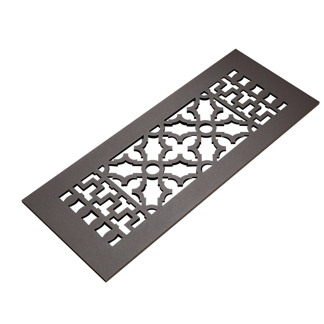 Scroll Design Vent Covers - Made to Order Vent Cover Reggio Register Company, LLC - VCU 2.25 x 10 (Overall 3.5 x 12) 3/16" Aluminum Oil Rubbed Bronze