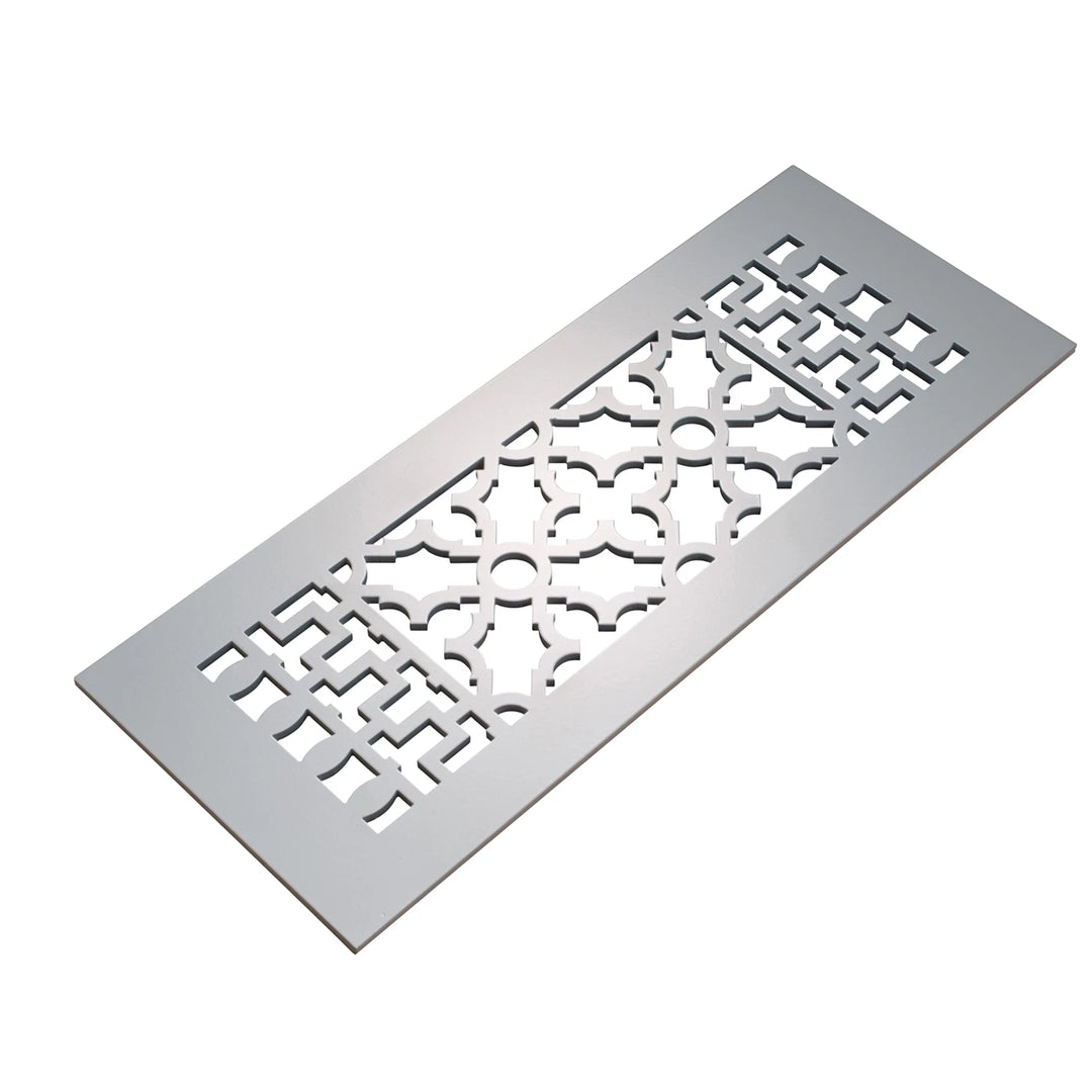 Scroll Design Vent Covers - Made to Order Vent Cover Reggio Register Company, LLC - VCU 2.25 x 10 (Overall 3.5 x 12) 3/16" Aluminum Silver