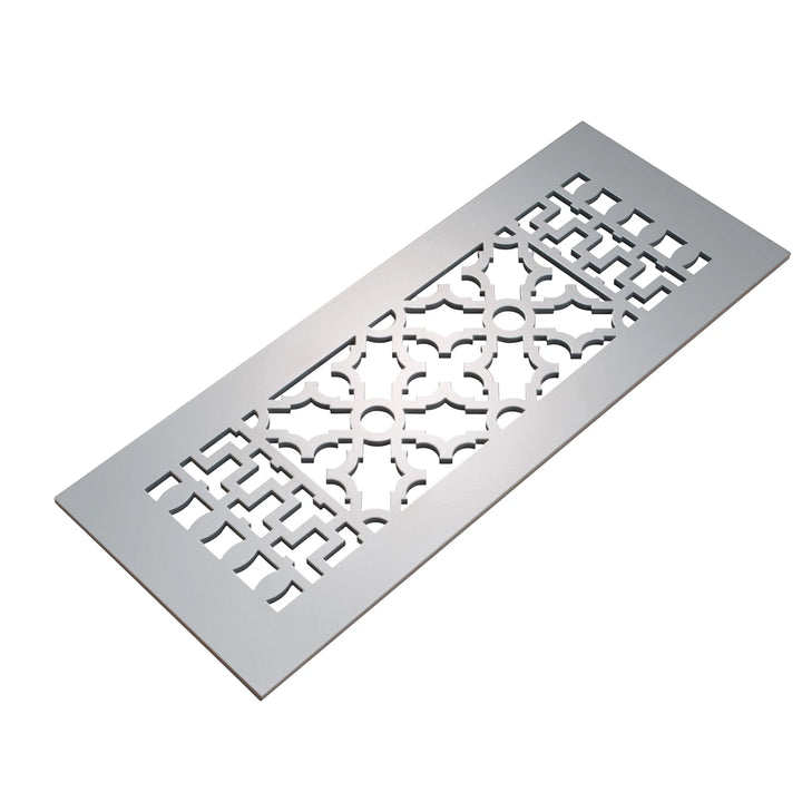Scroll Design Vent Covers - Made to Order Vent Cover Reggio Register Company, LLC - VCU 2.25 x 10 (Overall 3.5 x 12) 3/16" Aluminum Silver