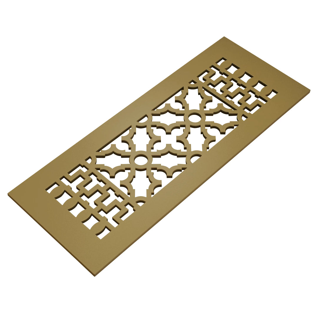 Scroll Design Vent Covers - Made to Order Vent Cover Reggio Register Company, LLC - VCU 2.25 x 10 (Overall 3.5 x 12) 3/16" Aluminum Sun Gold