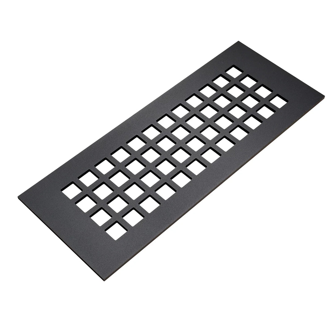 Square Design Vent Covers - Made to Order Vent Cover Reggio Register Company, LLC - VCU 2.25 x 10 (Overall 3.5 x 12) 3/16" Aluminum Black