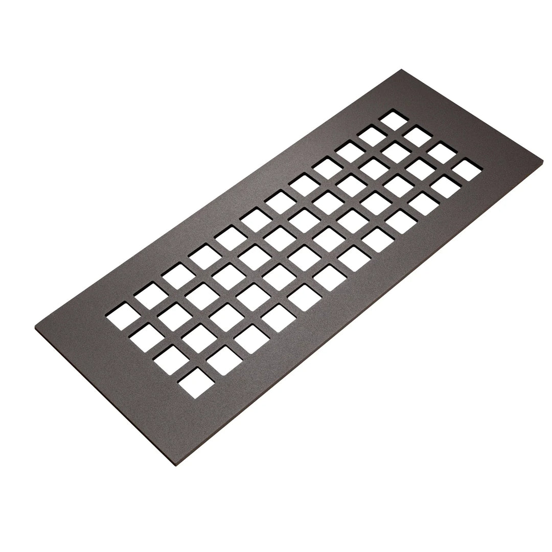 Grid (Square) Pattern Registers and Returns - Steel Vent Cover Reggio Register Company, LLC - VCU 4 x 8 (Overall 5.5 x 10) Oil Rubbed Bronze
