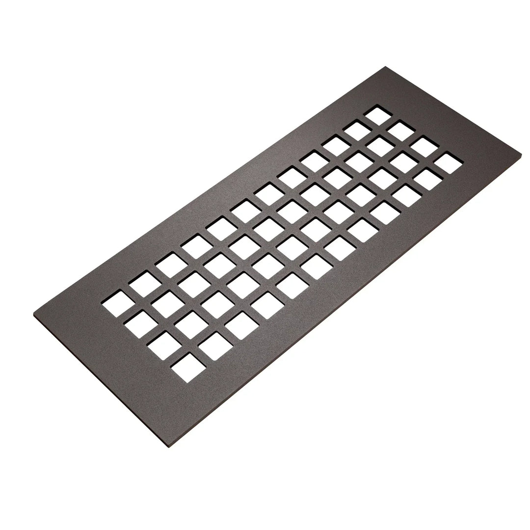 Square Design Vent Covers - Made to Order Vent Cover Reggio Register Company, LLC - VCU 2.25 x 10 (Overall 3.5 x 12) 3/16" Aluminum Oil Rubbed Bronze