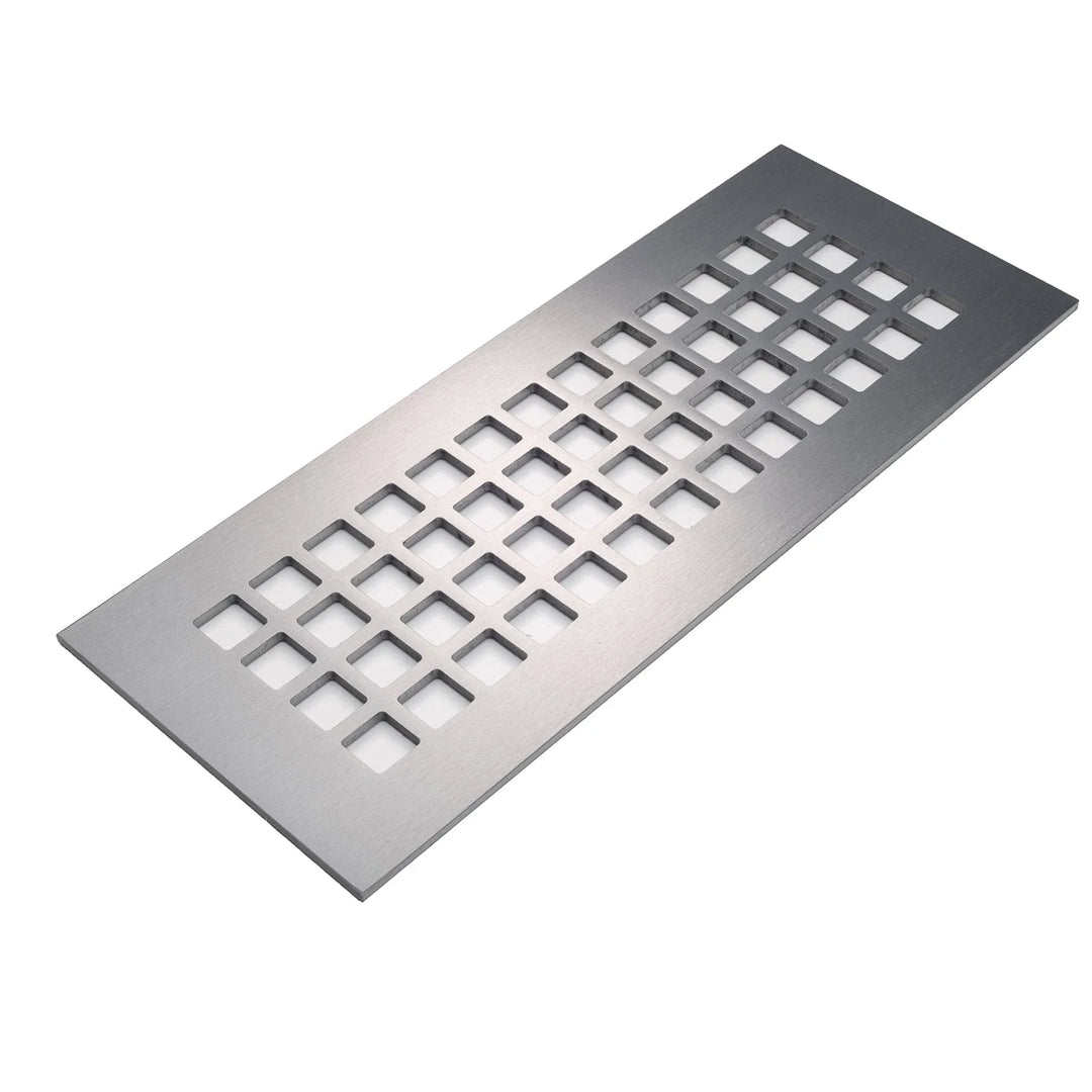Square Design Vent Covers - Made to Order Vent Cover Reggio Register Company, LLC - VCU 2.25 x 10 (Overall 3.5 x 12) 3/16" Aluminum Satin Nickel