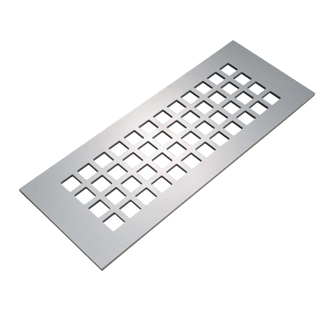 Square Design Vent Covers - Made to Order Vent Cover Reggio Register Company, LLC - VCU 2.25 x 10 (Overall 3.5 x 12) 3/16" Aluminum Silver