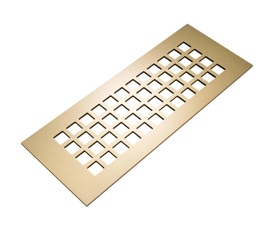 Square Design Vent Covers - Made to Order Vent Cover Reggio Register Company, LLC - VCU 2.25 x 10 (Overall 3.5 x 12) 3/16" Aluminum Sun Gold