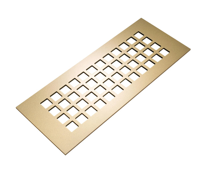 Square Design Vent Covers - Made to Order Vent Cover Reggio Register Company, LLC - VCU 2.25 x 10 (Overall 3.5 x 12) 3/16" Aluminum Sun Gold