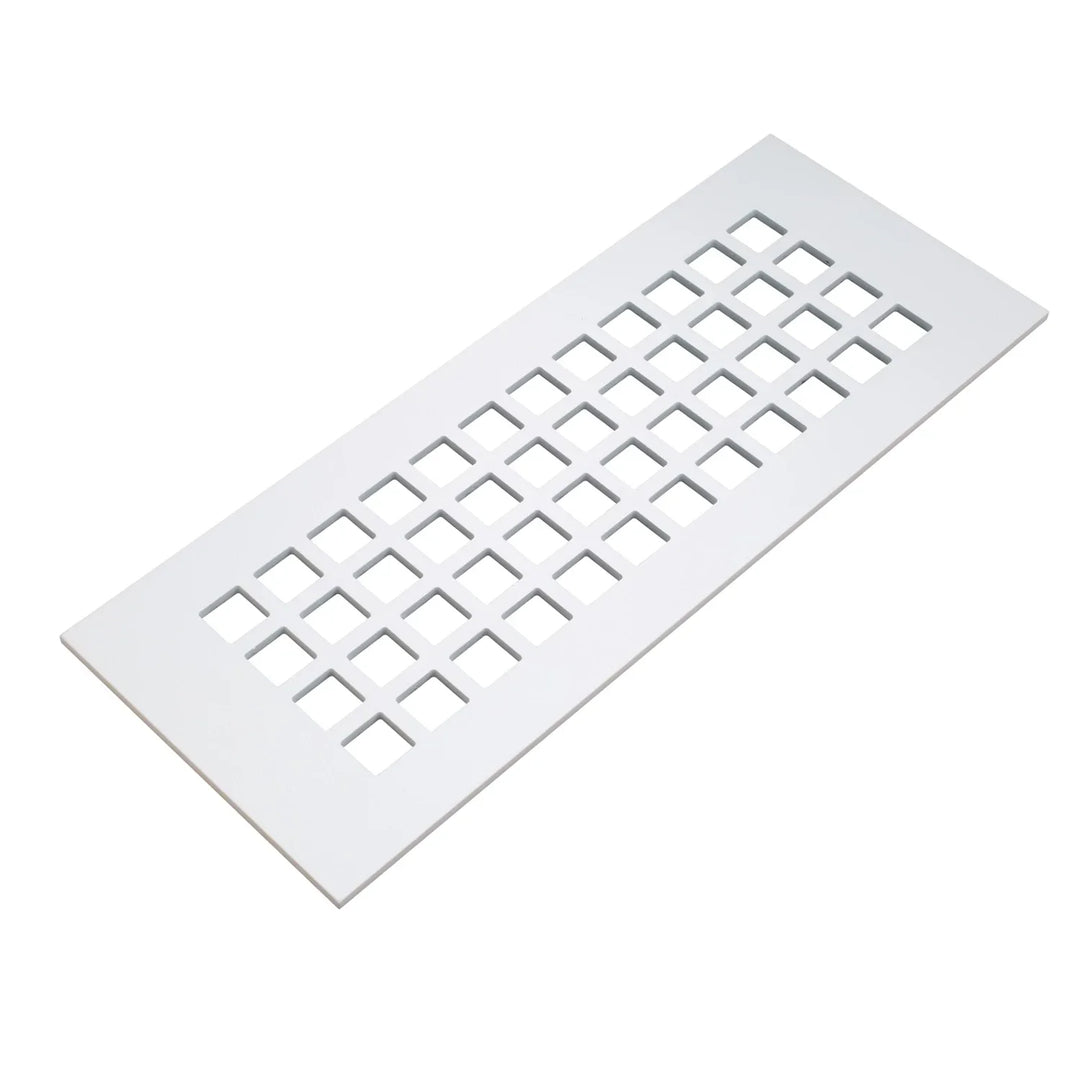 Square Design Vent Covers - Made to Order Vent Cover Reggio Register Company, LLC - VCU 2.25 x 10 (Overall 3.5 x 12) 3/16" Aluminum White