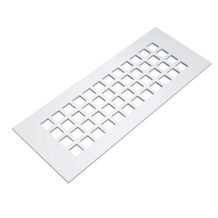 Square Design Vent Covers - Made to Order Vent Cover Reggio Register Company, LLC - VCU 2.25 x 10 (Overall 3.5 x 12) 3/16" Aluminum White