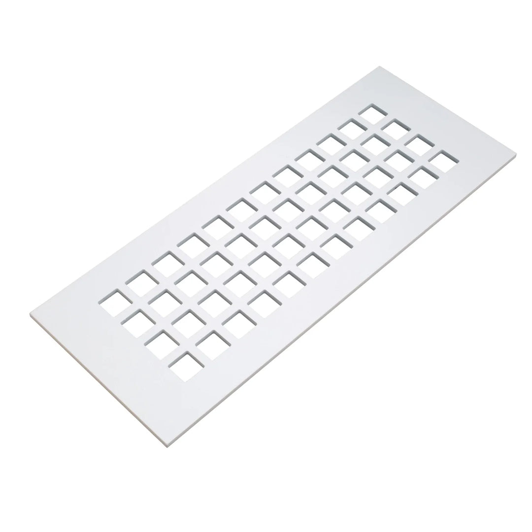 Grid (Square) Pattern Registers and Returns - Steel Vent Cover Reggio Register Company, LLC - VCU 4 x 8 (Overall 5.5 x 10) White