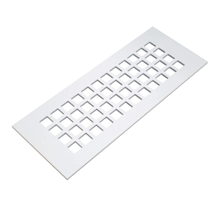 Grid (Square) Pattern Registers and Returns - Steel Vent Cover Reggio Register Company, LLC - VCU 4 x 8 (Overall 5.5 x 10) White