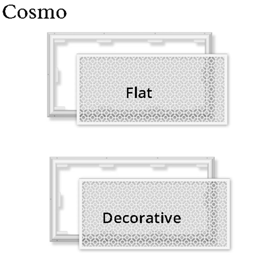 Decorative Resin Air Return Filter Grille Magnetic Filter Grille Decorative Resin 4 x 8 (Approx. Overall Size 7 x 11) White Cosmo