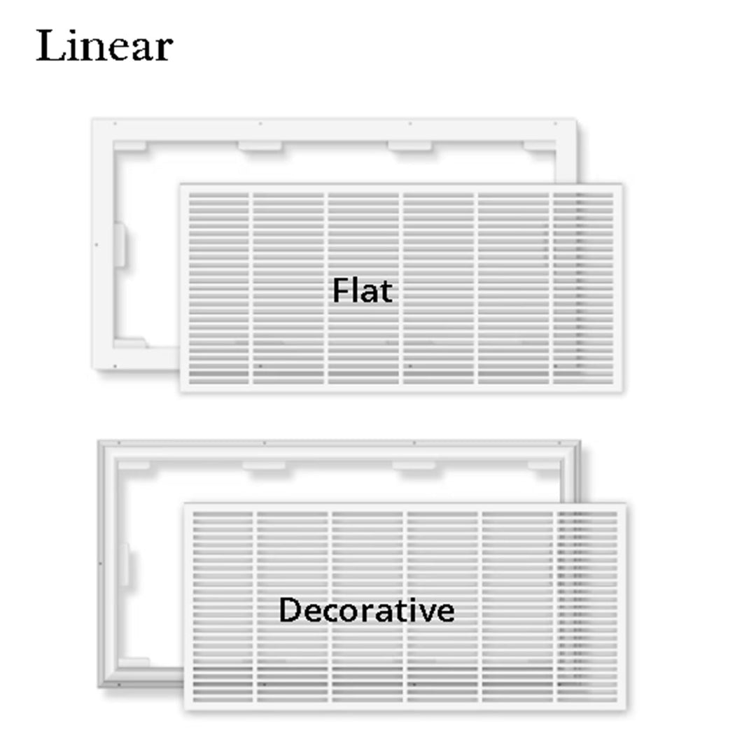 Decorative Resin Air Return Filter Grille Magnetic Filter Grille Majestic Vent Covers, INC - VCU 4 x 8 (Approx. Overall Size 7 x 11) White Linear