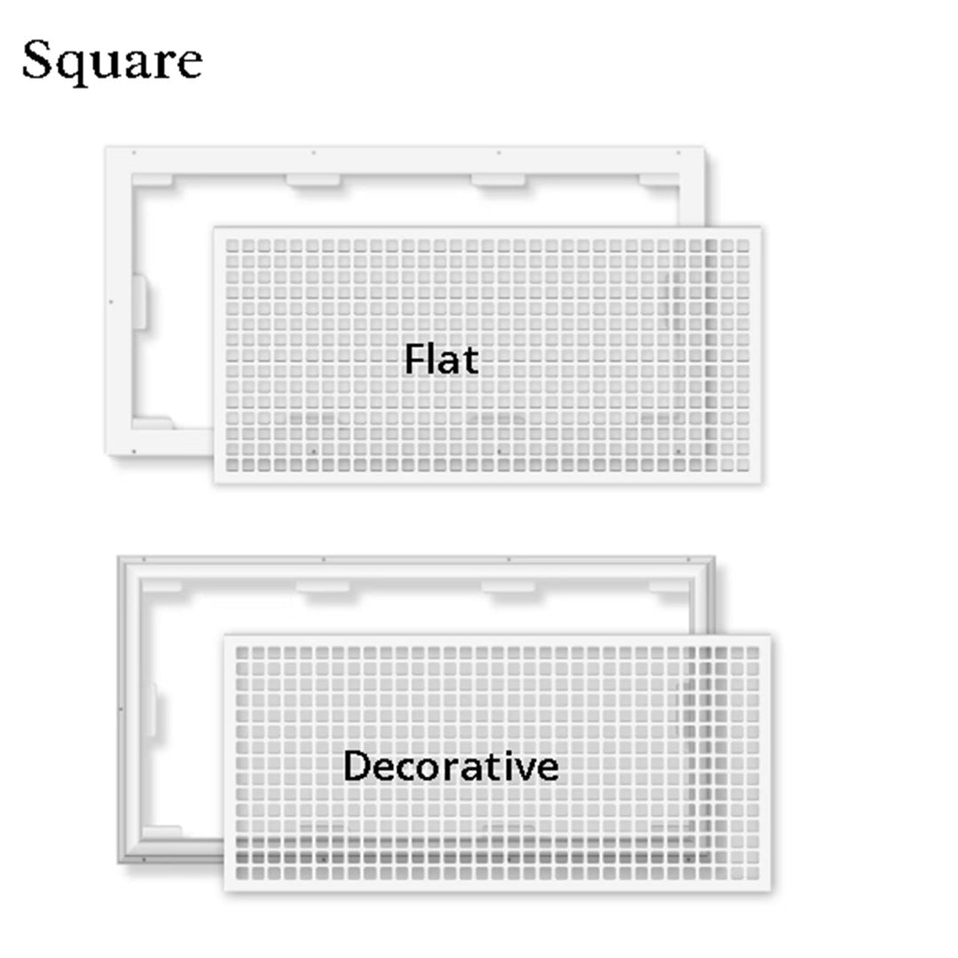 Decorative Resin Air Return Filter Grille Magnetic Filter Grille Majestic Vent Covers, INC - VCU 4 x 8 (Approx. Overall Size 7 x 11) White Square