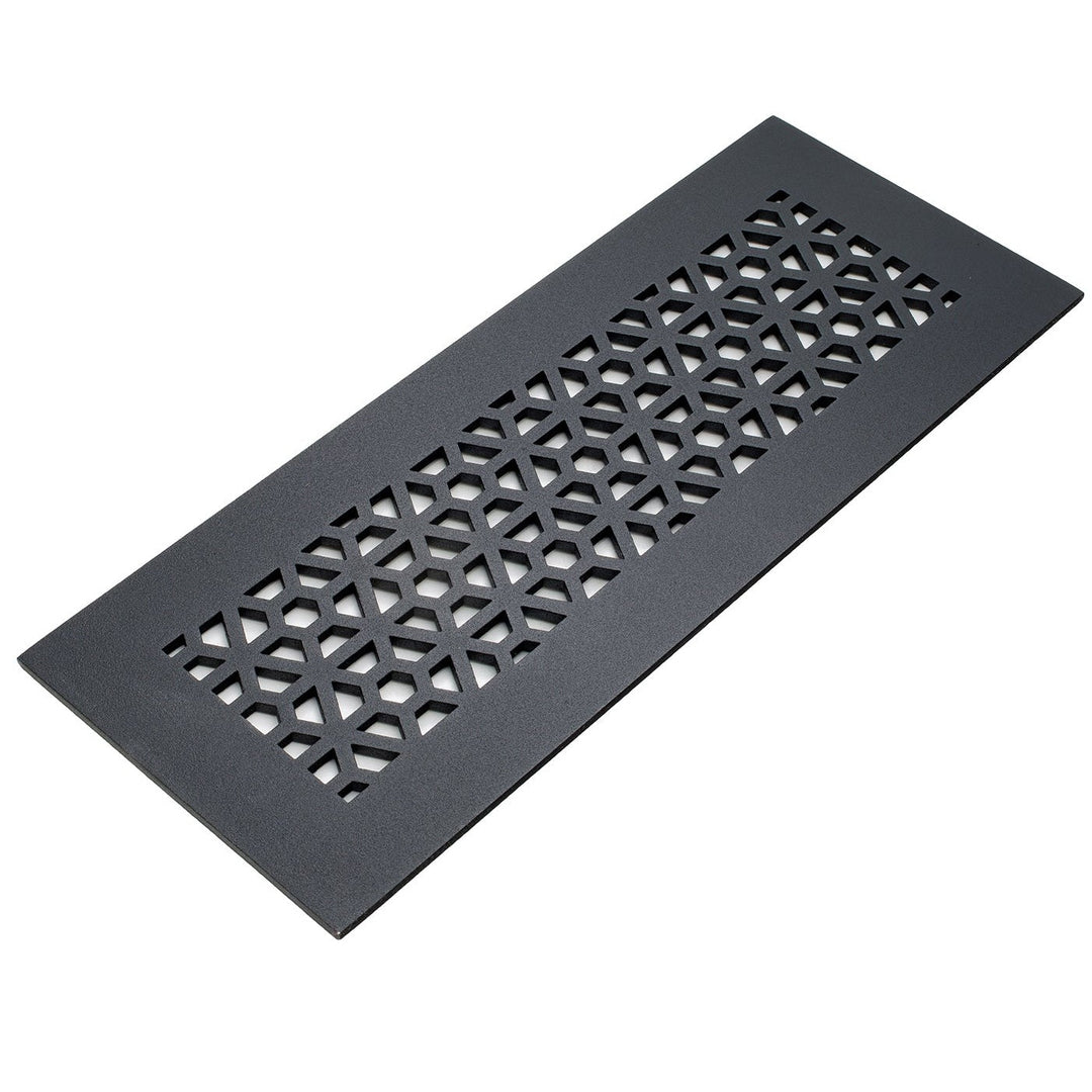 Mosaic Design Vent Covers - Made to Order Vent Cover Reggio Register Company, LLC - VCU 2.25 x 10 (Overall 3.5 x 12) 3/16" Aluminum Black