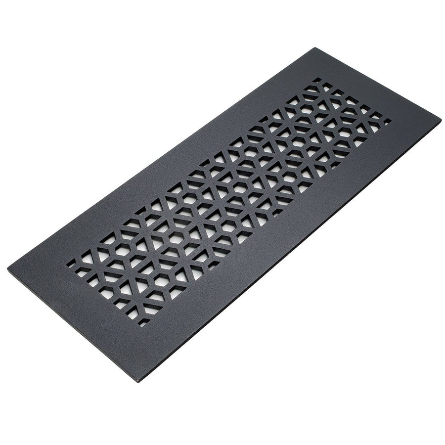 Mosaic Design Vent Covers - Made to Order Vent Cover Reggio Register Company, LLC - VCU 2.25 x 10 (Overall 3.5 x 12) 3/16" Aluminum Black