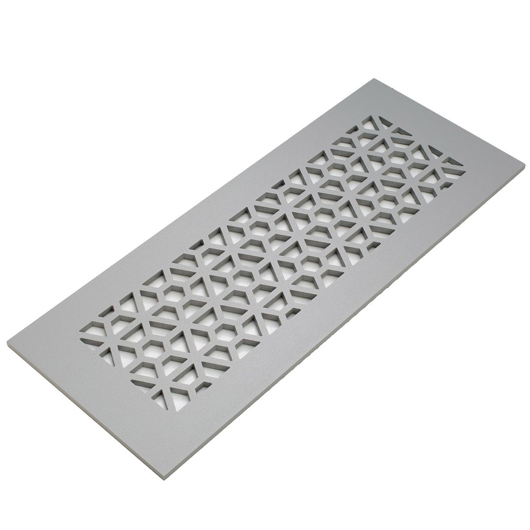 Mosaic Design Vent Covers - Made to Order Vent Cover Reggio Register Company, LLC - VCU 2.25 x 10 (Overall 3.5 x 12) 3/16" Aluminum Gray
