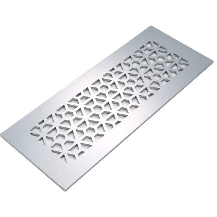 Mosaic Design Vent Covers - Made to Order Vent Cover Reggio Register Company, LLC - VCU 2.25 x 10 (Overall 3.5 x 12) 3/16" Aluminum Silver