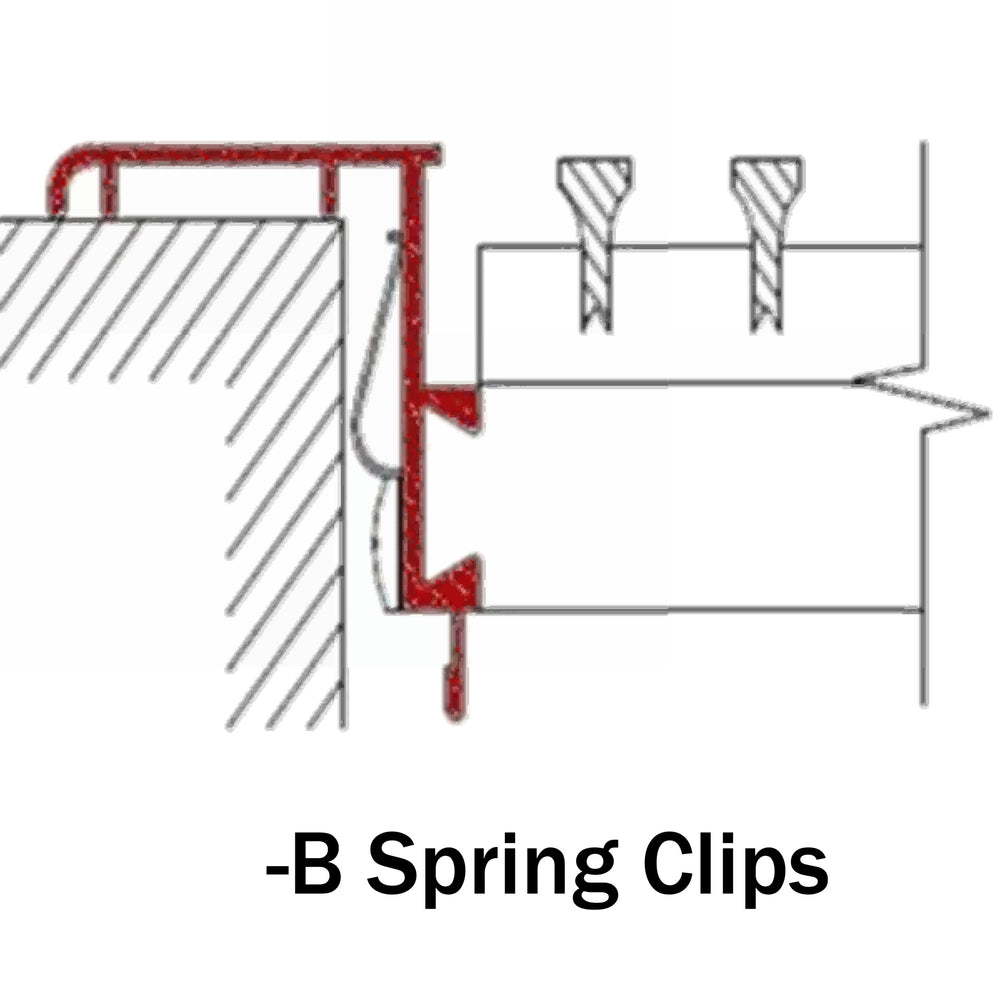 Commercial Industrial Mounting A-B-C-TB Mounting Style Dayus Register and Grille, Inc. - VCU B - Spring Clips