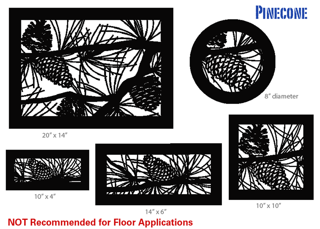 Pinecone Gold Series Registers and Returns Vent Cover Steel Crest Corporation - VCU