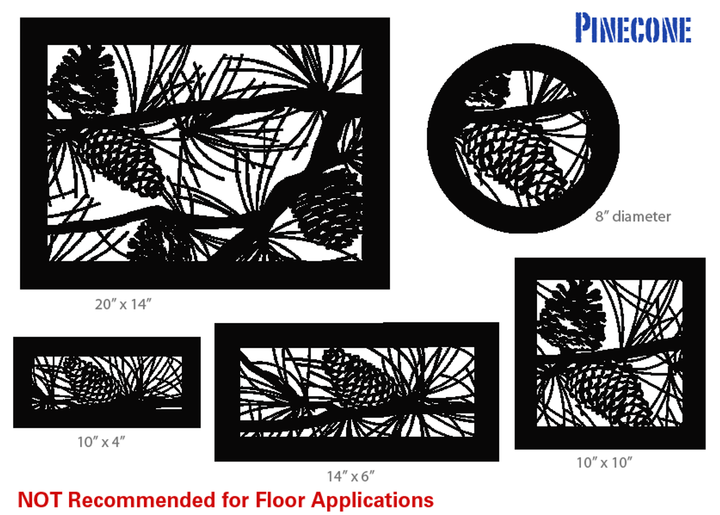 Pinecone Gold Series Registers and Returns Vent Cover Steel Crest Corporation - VCU
