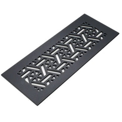Pinwheel Design Vent Covers - Made to Order Vent Cover Reggio Register Company, LLC - VCU 2.25 x 10 (Overall 3.5 x 12) 3/16" Aluminum Black