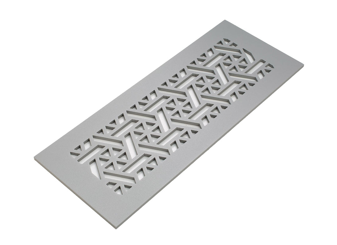 Pinwheel Design Vent Covers - Made to Order Vent Cover Reggio Register Company, LLC - VCU 2.25 x 10 (Overall 3.5 x 12) 3/16" Aluminum Gray