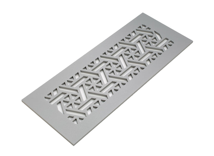 Pinwheel Design Vent Covers - Made to Order Vent Cover Reggio Register Company, LLC - VCU 2.25 x 10 (Overall 3.5 x 12) 3/16" Aluminum Gray