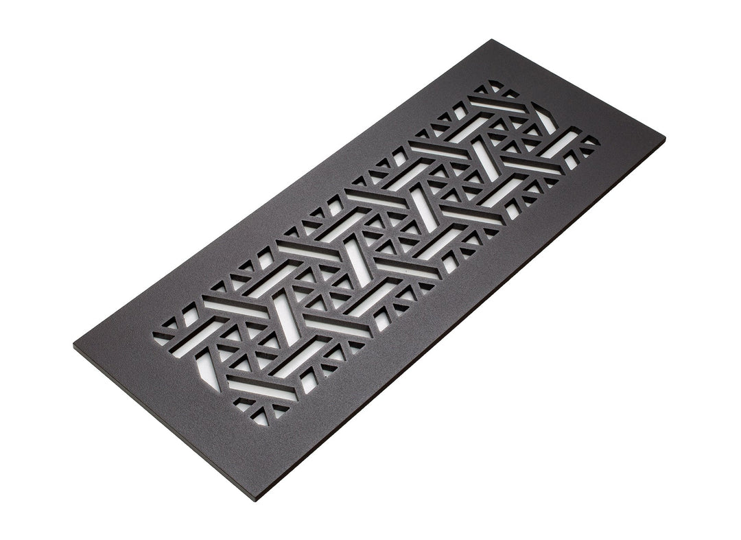 Pinwheel Design Vent Covers - Made to Order Vent Cover Reggio Register Company, LLC - VCU 2.25 x 10 (Overall 3.5 x 12) 3/16" Aluminum Oil Rubbed Bronze