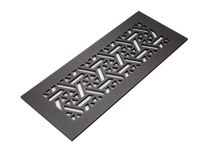 Pinwheel Design Vent Covers - Made to Order Vent Cover Reggio Register Company, LLC - VCU 2.25 x 10 (Overall 3.5 x 12) 3/16" Aluminum Oil Rubbed Bronze