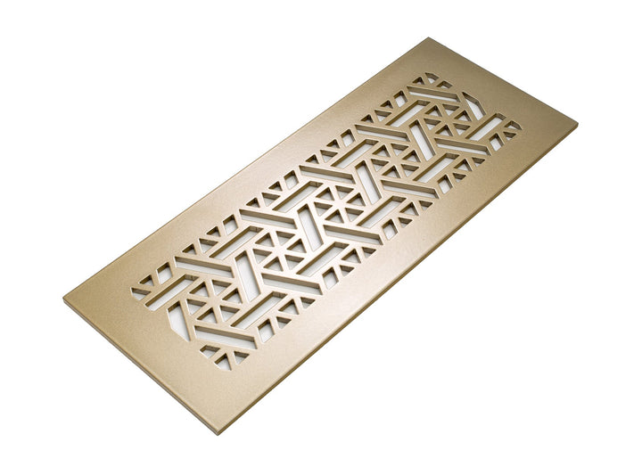 Pinwheel Design Vent Covers - Made to Order Vent Cover Reggio Register Company, LLC - VCU 2.25 x 10 (Overall 3.5 x 12) 3/16" Aluminum Sun Gold