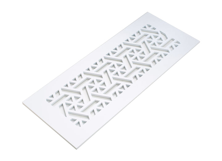 Pinwheel Design Vent Covers - Made to Order Vent Cover Reggio Register Company, LLC - VCU 2.25 x 10 (Overall 3.5 x 12) 3/16" Aluminum White