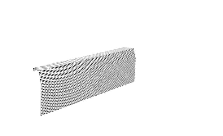 Premium Tall Slip-On Baseboarders Heater Cover - Galvanized Steel Baseboard Heater Cover Baseboarders - VCU 36" (3.125 x 36 x 8.75) White