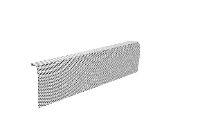 Premium Tall Slip-On Baseboarders Heater Cover - Galvanized Steel Baseboard Heater Cover Baseboarders - VCU 48" (3.125 x 48 x 8.75) White