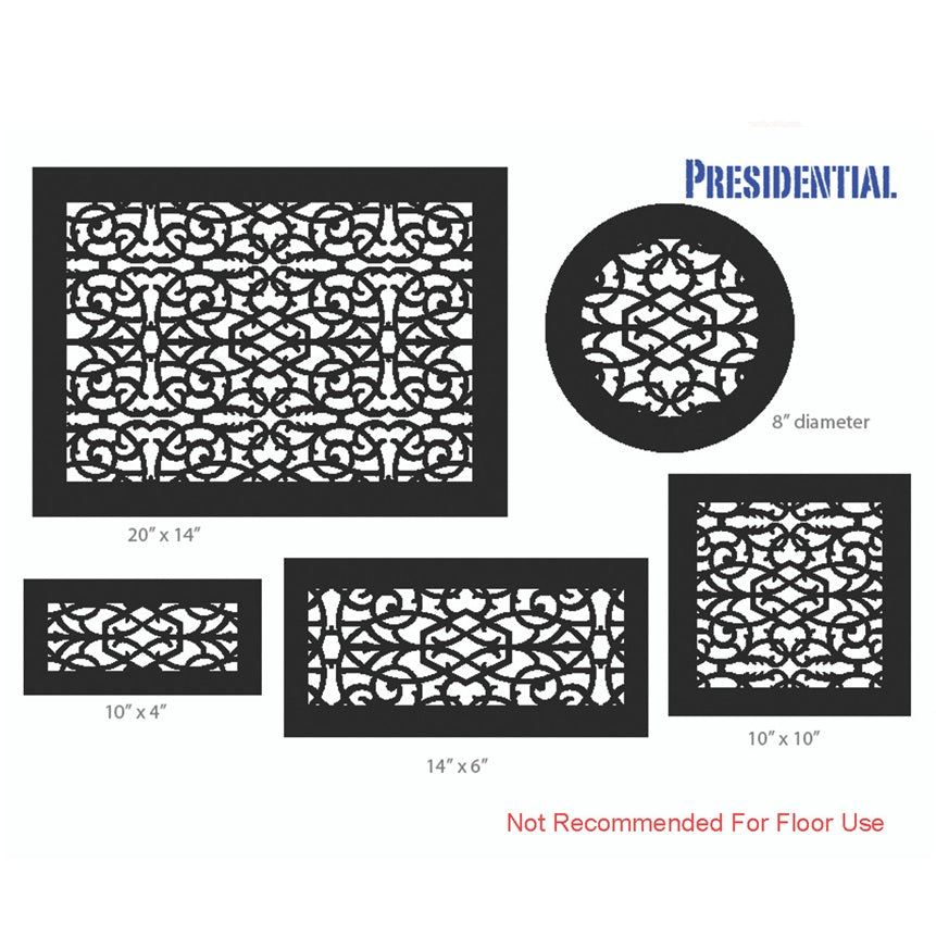 Presidential Gold Series Registers and Returns Vent Cover Steel Crest Corporation - VCU
