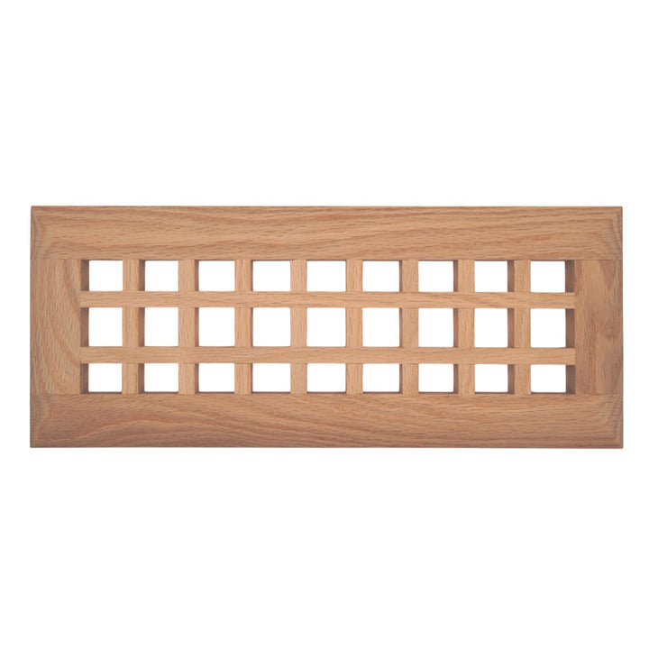 Wood Designs Grid Insert Floor Registers Insert Grillworks, Inc - VCU 2.5 x 10 (Overall 4 x 11.5) Red Oak