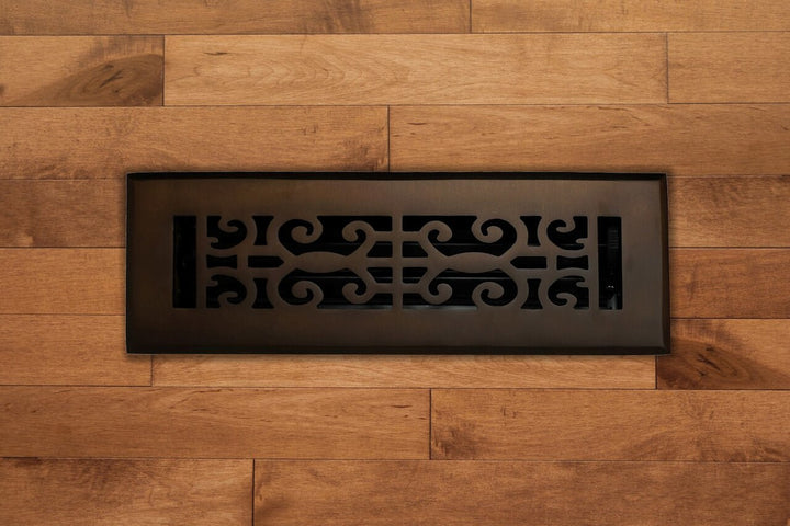 Madelyn Carter Cast Brass Baroque Floor and Wall Vent Covers Vent Cover Kay Hardware - VCU
