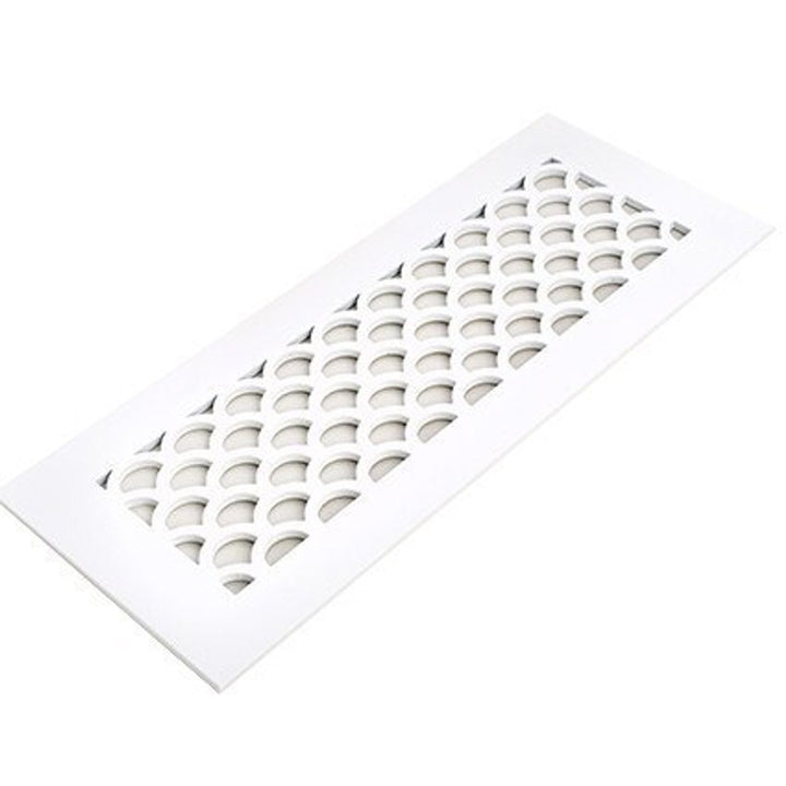 Sanibel Design Vent Covers - Made to Order Vent Cover Reggio Register Company, LLC - VCU 2.25 x 10 (Overall 3.5 x 12) 3/16" Aluminum White