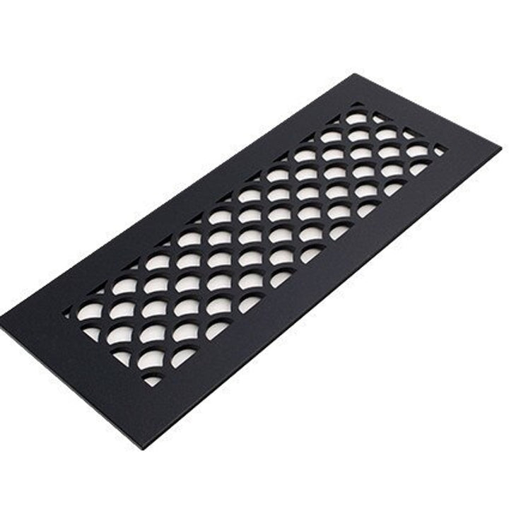 Sanibel Design Vent Covers - Made to Order Vent Cover Reggio Register Company, LLC - VCU 2.25 x 10 (Overall 3.5 x 12) 3/16" Aluminum Black