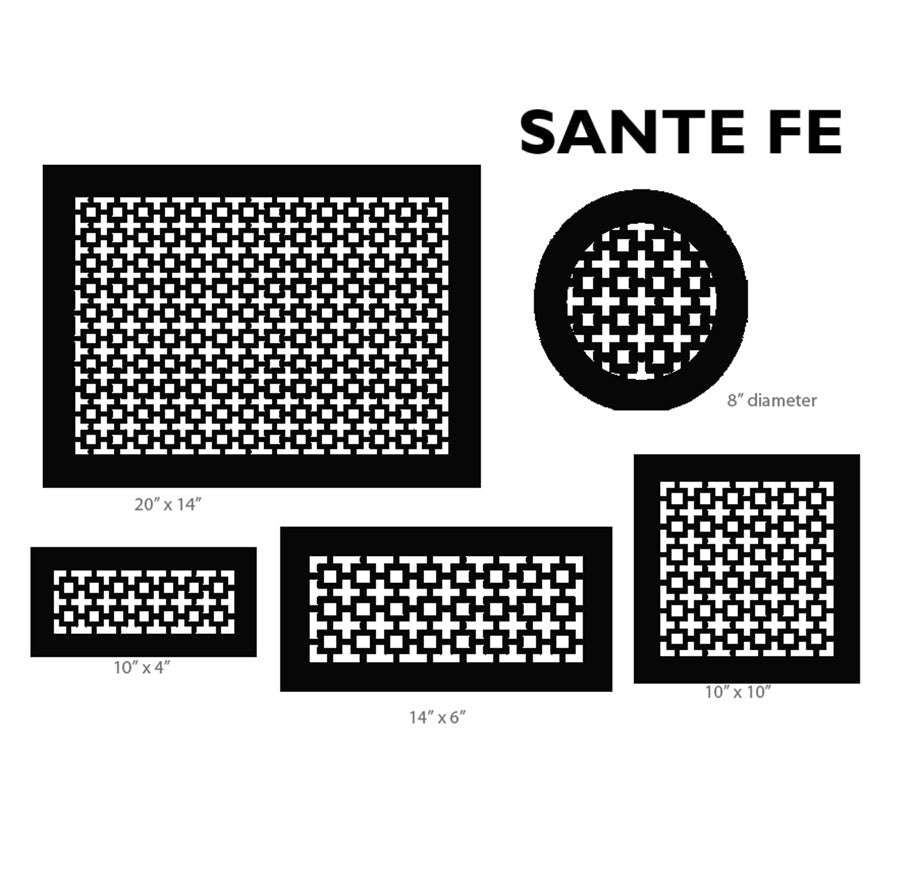 Gold Series Return Air Filter Frame Sante Fe Return Grille Air Filter Frame Steel Crest Corporation - VCU 10x12 Antique Bronze