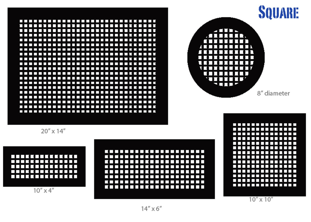 Silver Series Steel Designs Square Registers and Returns Vent Cover Steel Crest Corporation - VCU