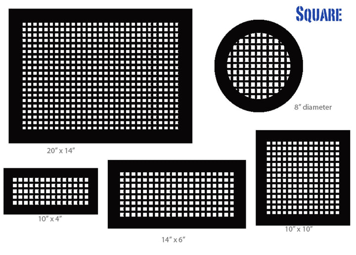 Silver Series Steel Designs Square Registers and Returns Vent Cover Steel Crest Corporation - VCU