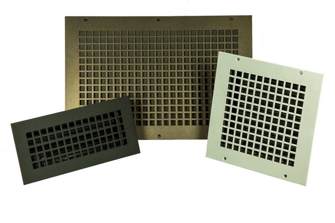 Silver Series Steel Designs Square Registers and Returns Vent Cover Steel Crest Corporation - VCU