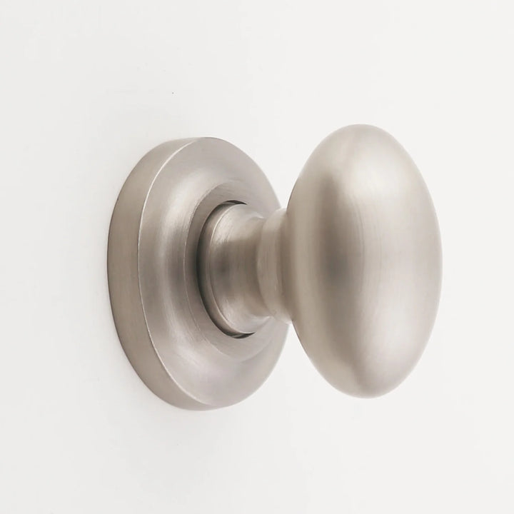 Kayla Solid Brass Egg Knob Cabinet Hardware Kay Hardware - VCU 1.25" Satin Nickel