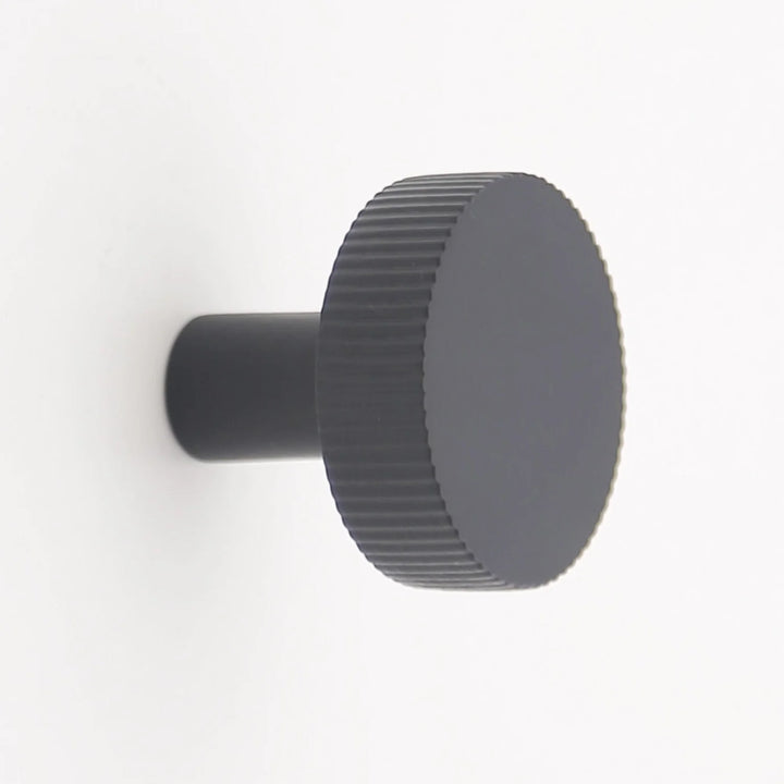 Hanna Solid Brass Cabinet Knob Cabinet Hardware Kay Hardware - VCU Matte Black