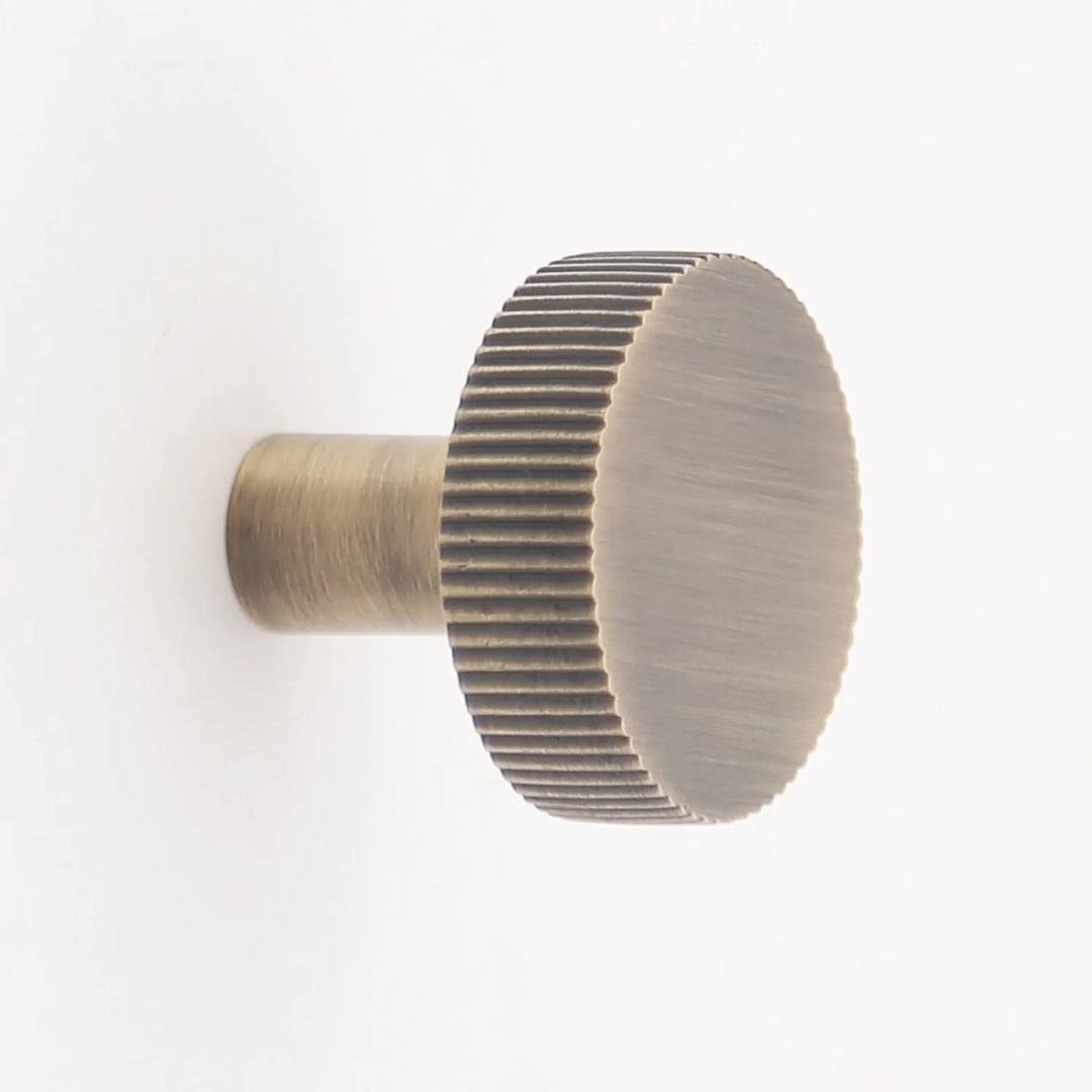 Hanna Solid Brass Cabinet Knob Cabinet Hardware Kay Hardware - VCU Antique Brass