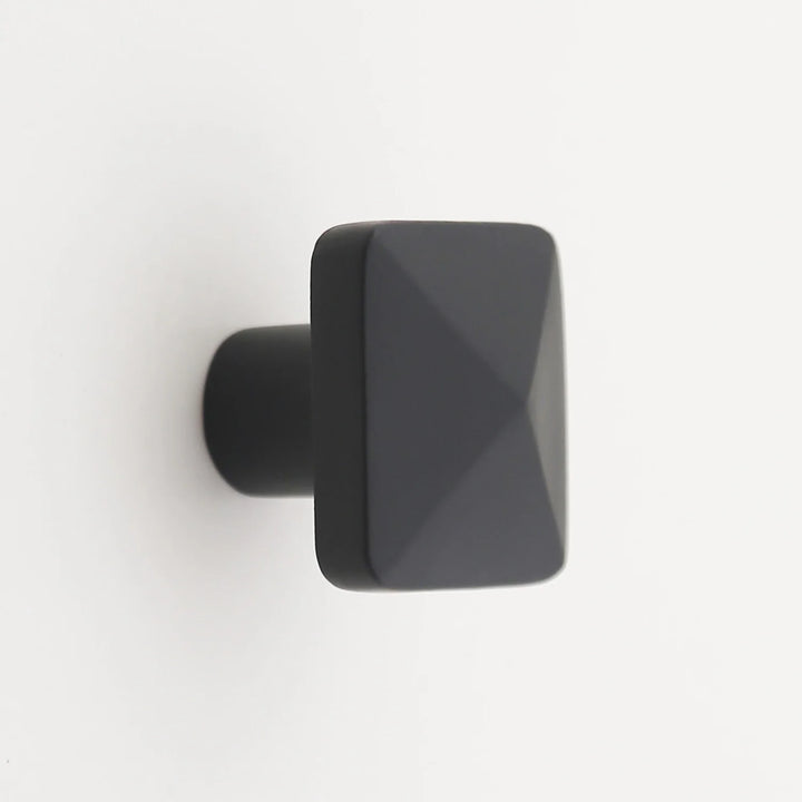 Craftsman Solid Brass Pyramid Cabinet Knob Cabinet Hardware Kay Hardware - VCU Matte Black