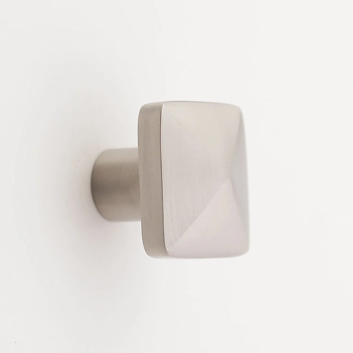 Craftsman Solid Brass Pyramid Cabinet Knob Cabinet Hardware Kay Hardware - VCU Polished Nickel